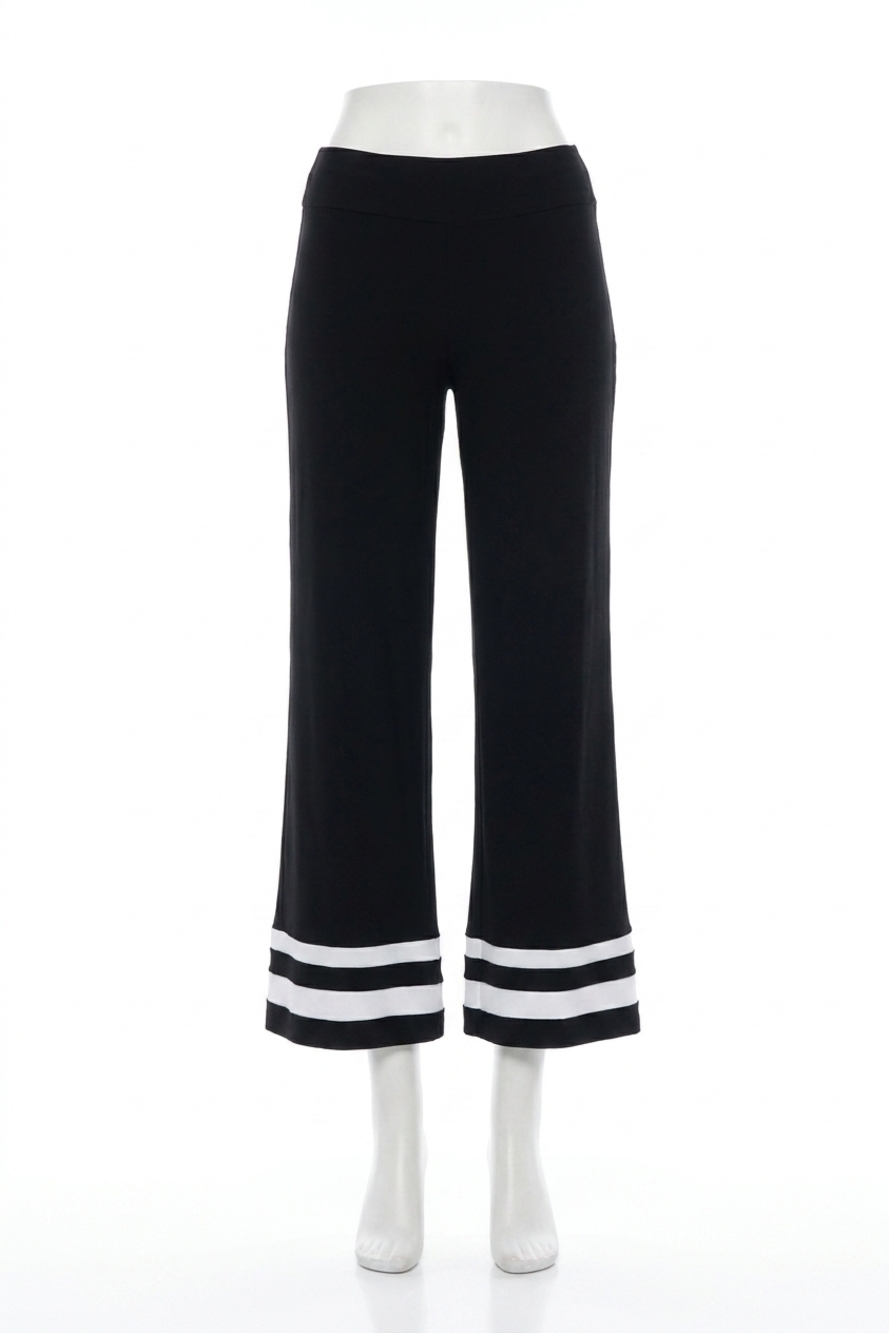 NEW JOSEPH RIBKOFF tatum trim detail pants in black & white - Picture 1 of 5